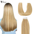 Straight Mini Tape-In Hair Extensions – Seamless Skin Weft, 100% Human Hair (12"–24")