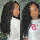 Curly Braided Wigs 100% Human Hair Lace Frontal Wigs Knotless Boho Box Braids Wig 13X6 Curly Human Hair Wigs Pre Plucked