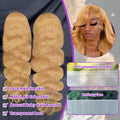 30-Inch Honey Blonde Body Wave Wig – HD Lace Front, 200% Density Human Hair