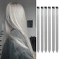 6 Pcs Clip Extensions, 24 Inch Colored Hair Extensions Party Highlights Long Straight Synthetic Hairpieces for Women Kids Girl