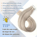 Straight Mini Tape-In Hair Extensions – Seamless Skin Weft, 100% Human Hair (12"–24")
