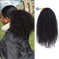 Ponytail Human Hair Kinky Curly Ponytail Brazilian Drawstring Ponytail Clip in Hair Extensions Remy Human Hair Curly Hair Tail