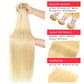 613 Blonde 30 40 Inch 1 3 4 Bundles Deals Human Hair Brazilian Remy Human Hair Bundles Bone Straight Hair Extensions Double Weft