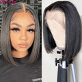 Straight Bob Lace Front Wig – 13x4 Glueless, 250% Density Human Hair