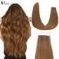 Straight Mini Tape-In Hair Extensions – Seamless Skin Weft, 100% Human Hair (12"–24")