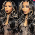 30-Inch Ombre Blonde Body Wave Wig – 13x4 HD Lace Front, 1B/27 Highlight Human Hair