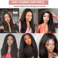 Kinky Straight HD Lace Front Wig – 13x4 Yaki Texture Human Hair, 180% Density Glueless Wig for Women