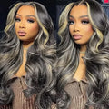 30-Inch Ombre Blonde Body Wave Wig – 13x4 HD Lace Front, 1B/27 Highlight Human Hair