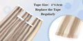 Straight Mini Tape-In Hair Extensions – Seamless Skin Weft, 100% Human Hair (12"–24")