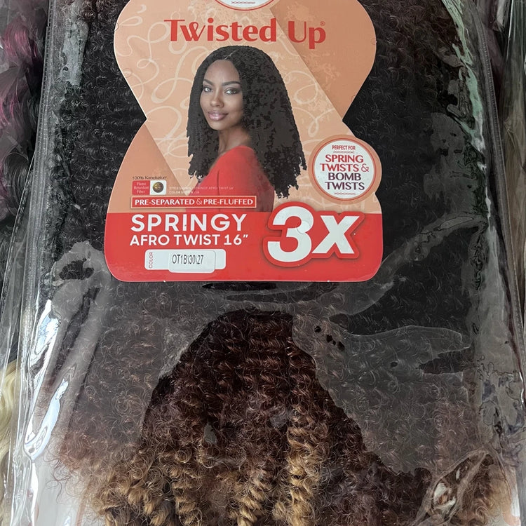 3X Springy Afro Twist Synthetic Braid 16/24Inch Short Soft Afro Twist Crochet Braiding Hair Natural Hairstyles for Black Women