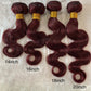99J Burgundy Body Wave Human Hair Bundles Brazilian Wavy 3/4 Bundles Human Hair Colored Wind Red Hair Bundles