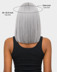 Silver Grey Straight Bob Glueless Lace Front Human Hair Wig
