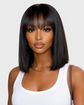 Straight Bob Wig with Bangs - Luxurious Short Human Hair Wig for Effortless Style - 180% Density
