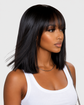 Straight Bob Wig with Bangs - Luxurious Short Human Hair Wig for Effortless Style - 180% Density