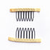 50Pcs Wig Combs to Secure Wig 4-7Teeth Wig Comb Wig Clips with Cloth for Making Wig Caps Steel Material Clips Combs