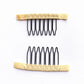50Pcs Wig Combs to Secure Wig 4-7Teeth Wig Comb Wig Clips with Cloth for Making Wig Caps Steel Material Clips Combs