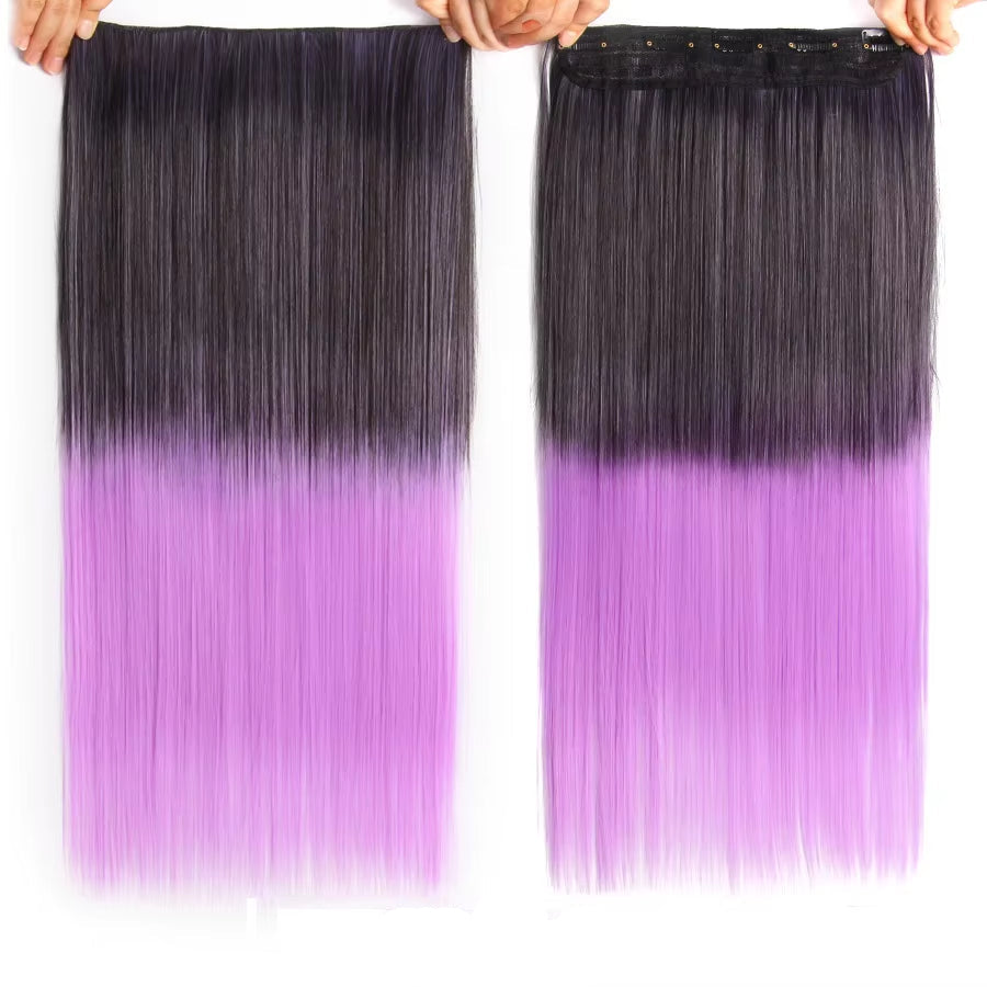 Favourite Long Wavy Synthetic Clip-In Hair Extensions 5 Clips