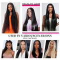 Straight Wigs Human Hair 13X4 Straight Lace Front Human Hair Wig Pre Plucked HD Transparent 30 Inch Lace Frontal Straight Human Hair Wigs for Women with Baby Hair 180 Density Natural Black