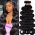 42 Inch Body Wave Human Hair Bundles Natural Black Brazilian Virgin Hair Weave 12A Unprocessed Real Human Hair Extensions Full T