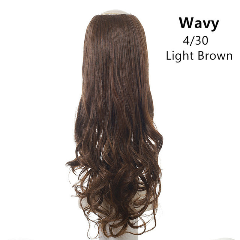 Wavy U-Part Clip-In Synthetic Wig Hairpiece