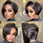 Short Bob Pixie Cut Transparent Lace Front Wig