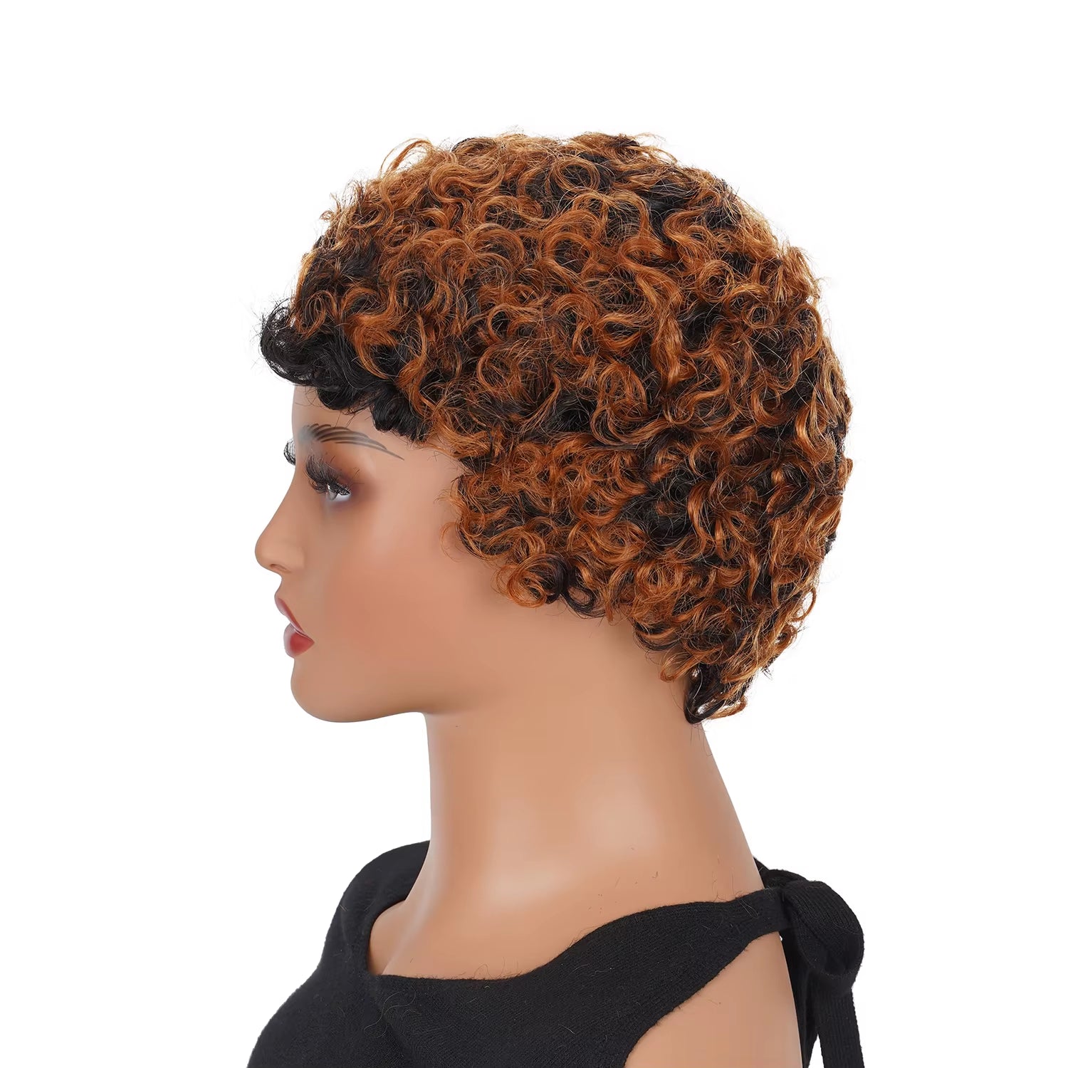 Short Pixie Cut Curly Brazilian Human Hair Wig
