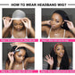 Human Hair Curly Wigs with Headband for Black Women - 18 Inch Deep Wave Machine Made None Lace Front Wig - 150% Density Brazilian Virgin Long Wig