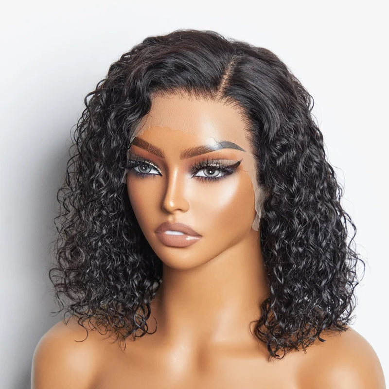 Tedhair 150% Density 13X4 Pre-Plucked Lace Frontal Bob Wig Water Wave