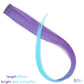 Lupu Synthetic Long Straight Rainbow Highlight Colored Hair Extensions Clip in Fake Hair Pieces for Women Heat Resistant