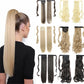 Long Straight Wrap-Around Clip-In Synthetic Ponytail Extension