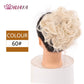 HUAYA Curly Chignon Messy Bun Updo Clip in Hair Piece Extensions Wiht Hairpins Elastic Band Synthetic Hair Bun Black Blonde