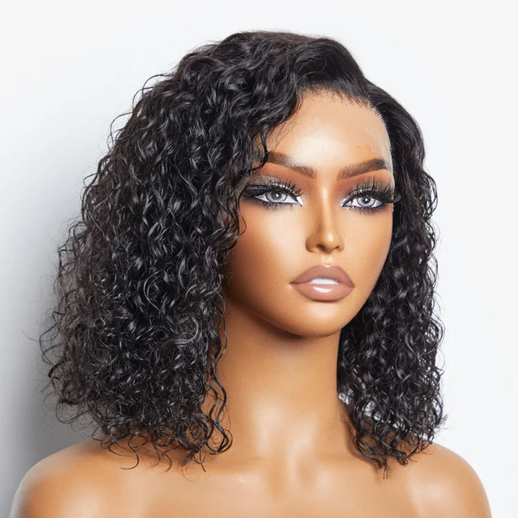 Tedhair 150% Density 13X4 Pre-Plucked Lace Frontal Bob Wig Water Wave