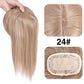 Synthetic Clip-In Hairpiece with Bangs for Thinning or White Hair