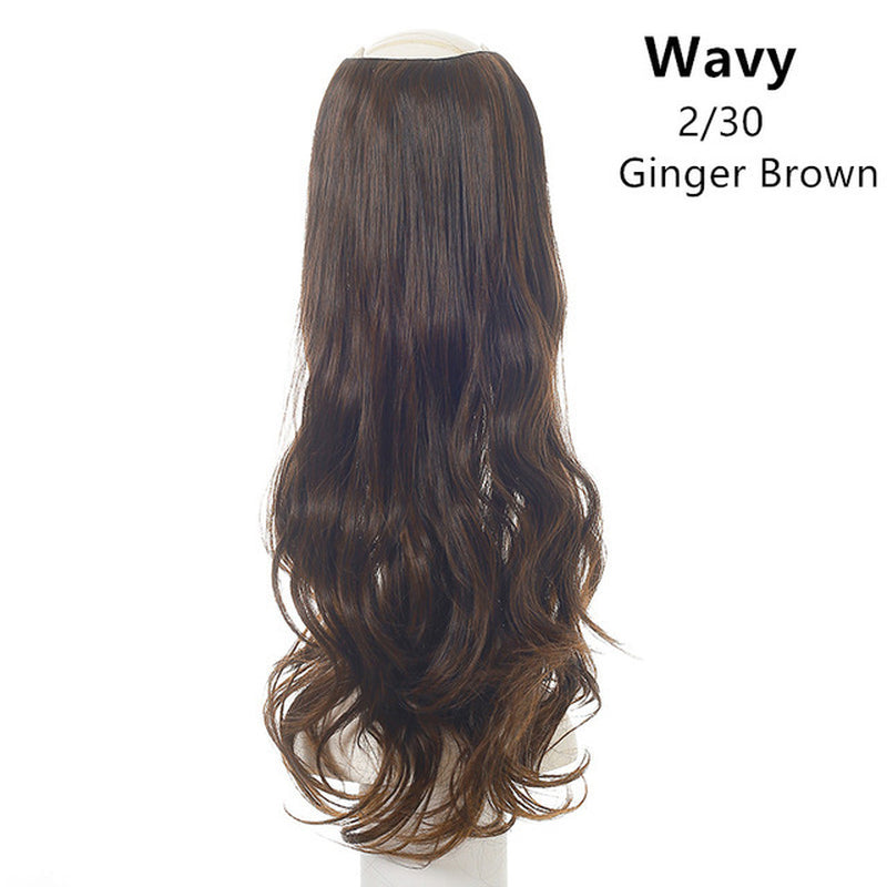 Wavy U-Part Clip-In Synthetic Wig Hairpiece