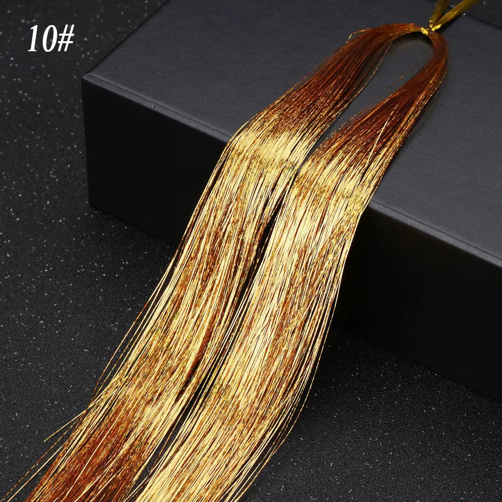 Sparkle Synthetic Hair Tinsel Extensions Bling Glitter Strands