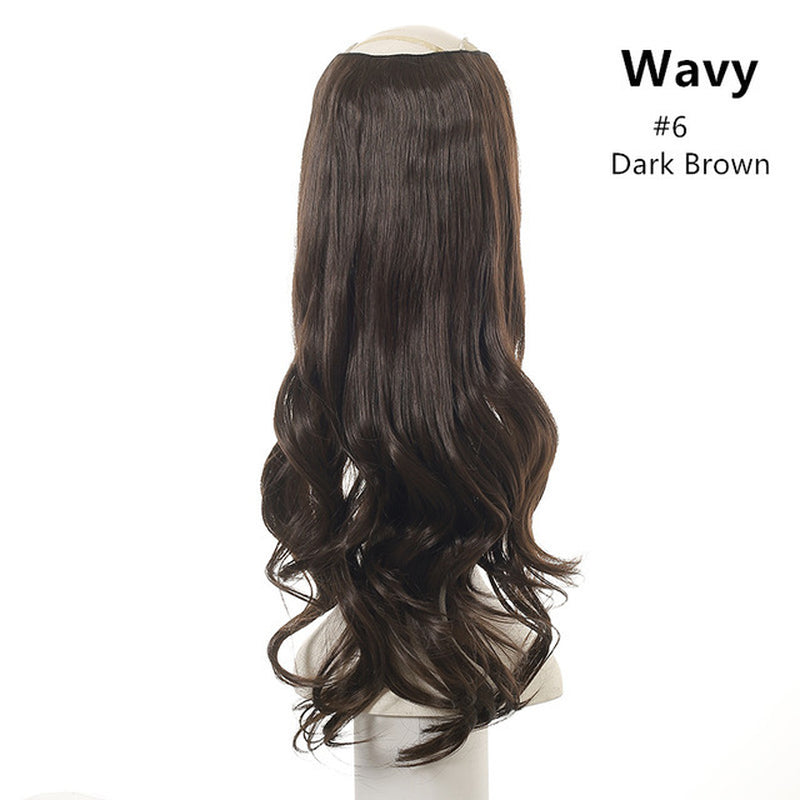Wavy U-Part Clip-In Synthetic Wig Hairpiece