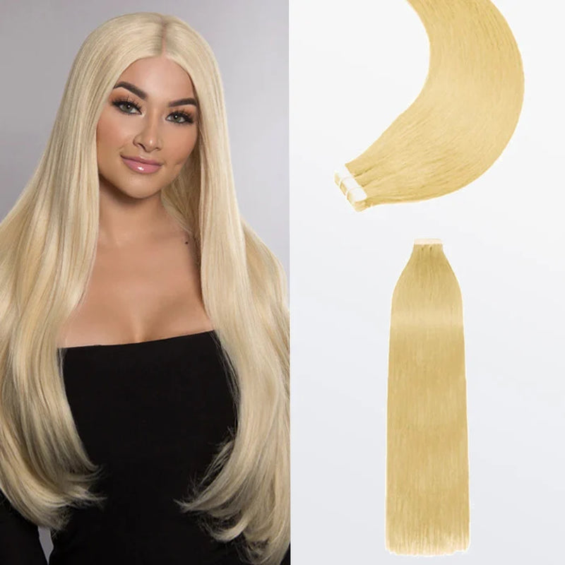 Tedhair Premium Quality Straight Tape in Remy Hair Extensions 