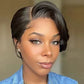 Short Pixie Cut Straight Brazilian Transparent Lace Wig