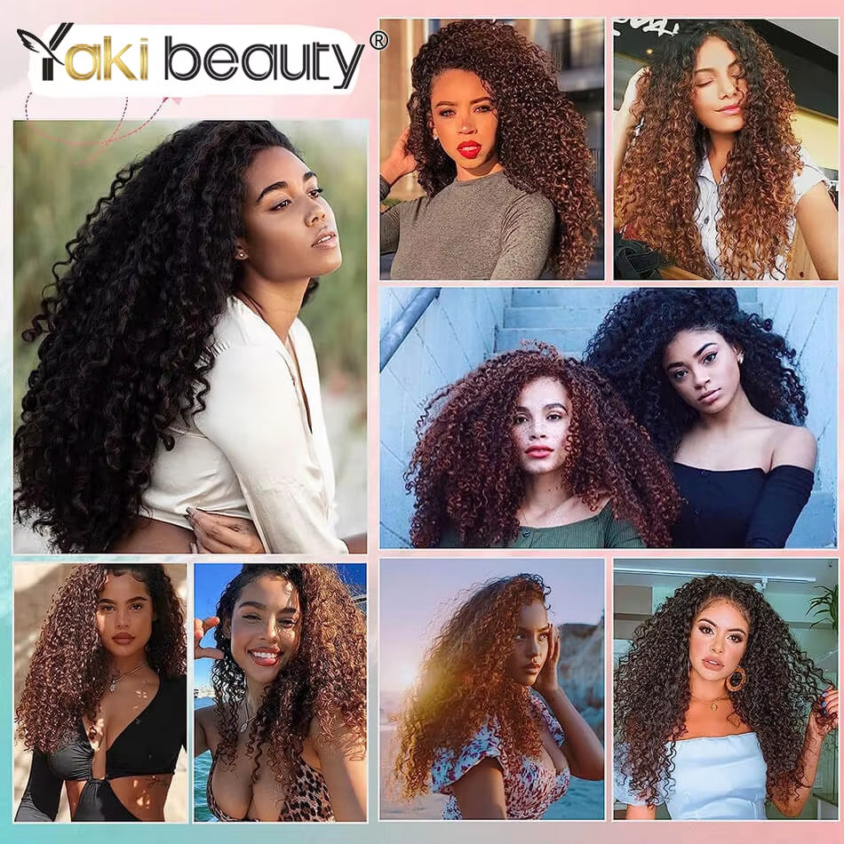 26-Inch Synthetic Jerry Curly Clip-In Hair Extensions 140G