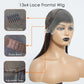 Tedhair 150% Density 13X4 Pre-Plucked Lace Frontal Bob Wig Straight