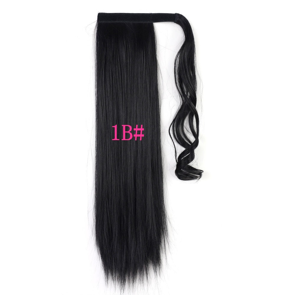Long Straight Wrap-Around Clip-In Synthetic Ponytail Extension