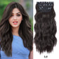 Long Wavy Synthetic Clip-In Hair Extensions 4Pcs Set