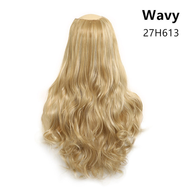 Wavy U-Part Clip-In Synthetic Wig Hairpiece