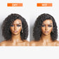 Tedhair 150% Density 13X4 Pre-Plucked Lace Frontal Bob Wig Curly
