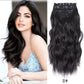 Long Wavy Synthetic Clip-In Hair Extensions 4Pcs Set