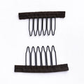 50Pcs Wig Combs to Secure Wig 4-7Teeth Wig Comb Wig Clips with Cloth for Making Wig Caps Steel Material Clips Combs