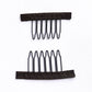50Pcs Wig Combs to Secure Wig 4-7Teeth Wig Comb Wig Clips with Cloth for Making Wig Caps Steel Material Clips Combs
