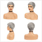 2 Inch Light Gray Short Curly Human Hair Full Machine Wig Glueless Comfortable Fit for Black Women Daily Wear Mature Hairstyles