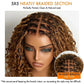Tedhair 150% Density 5X5 Closure Lace with Boho Braids Pre-Cut Glueless Lace Wig Ombre Brown Highlight Curly