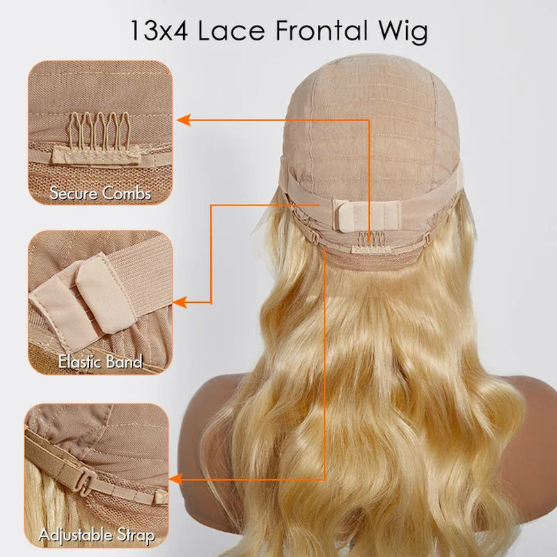 Tedhair 150% Density 13X4 Pre-Plucked Lace Frontal Wig Body Wave 